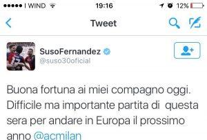 Suso tweet