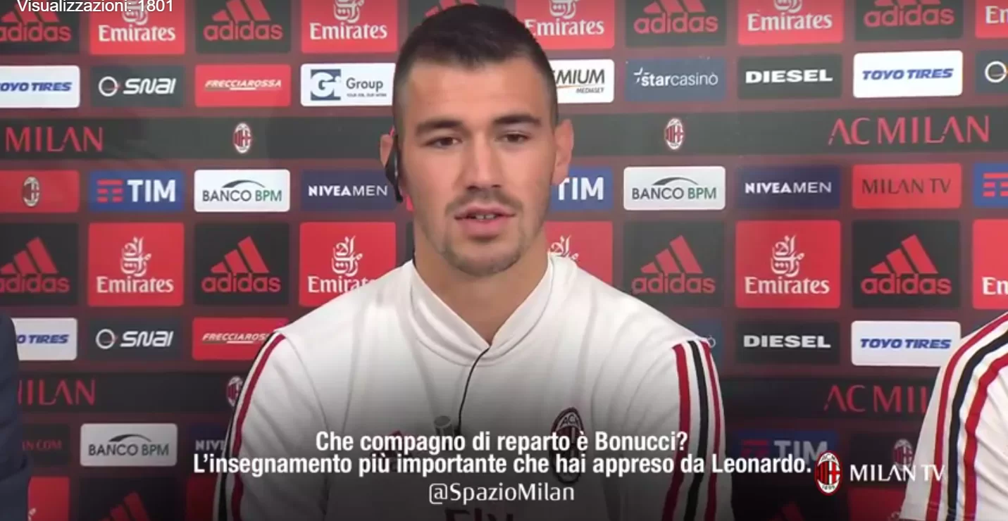 SM/ Romagnoli: “Da Bonucci si può solo imparare. Ecco cosa mi ha insegnato… “