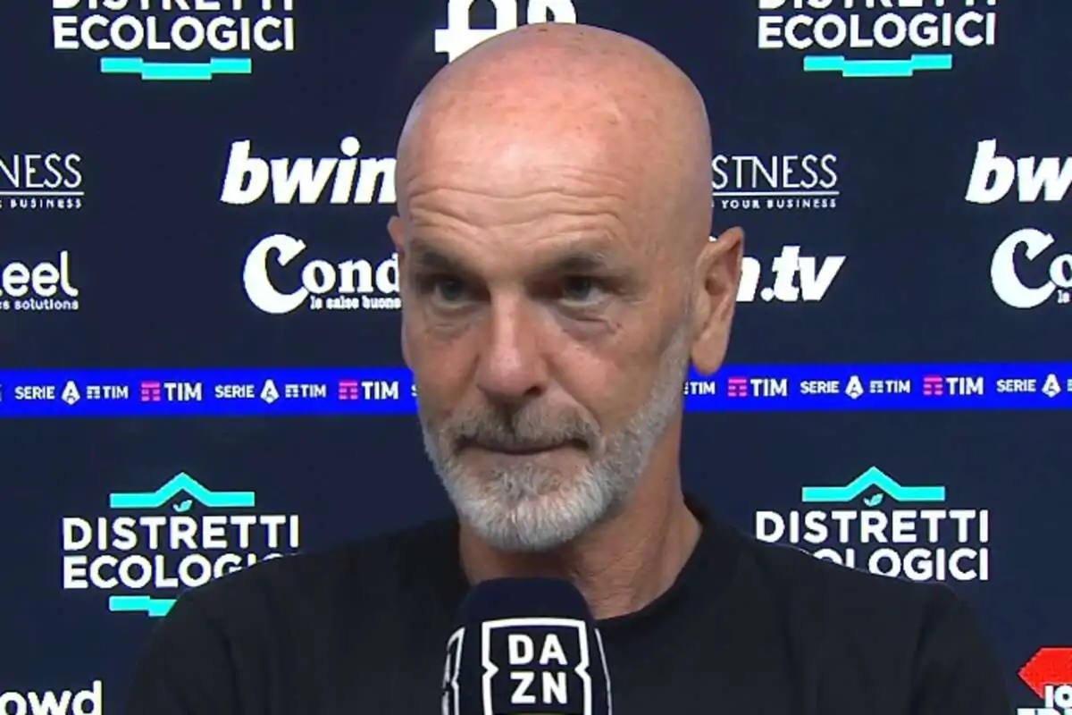 Stefano Pioli durante il pre-partita di Spezia-Milan