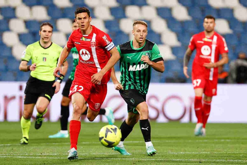 Frattesi in azione con la maglia del Sassuolo (ANSA - SpazioMilan.it)