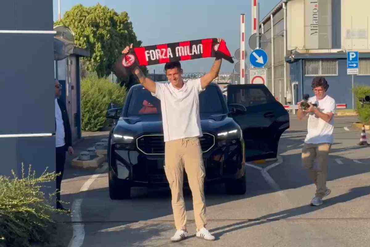 Morata arriva a Milano