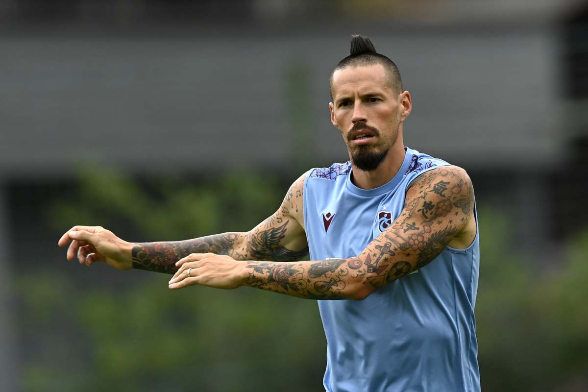 Hamsik in allenamento