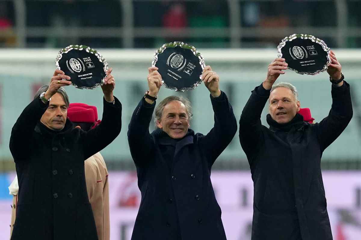 Inzaghi, Baresi e Van Basten