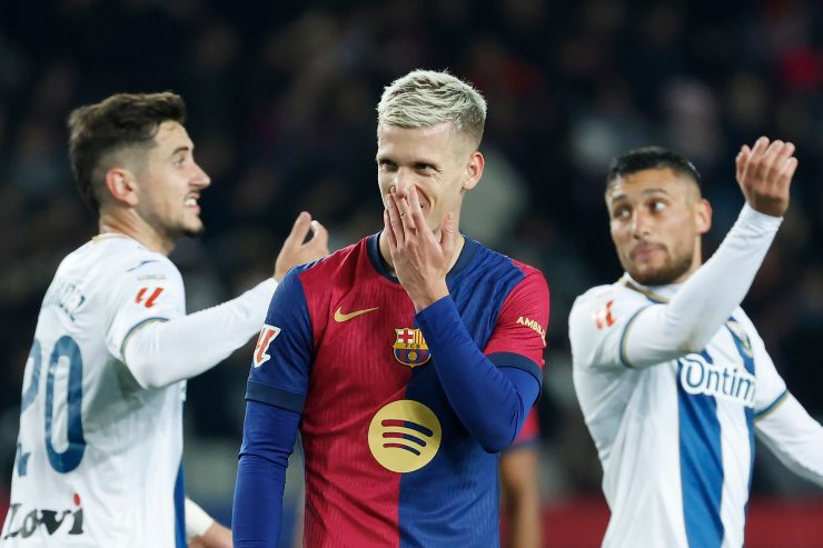 Dani Olmo con il Barcellona