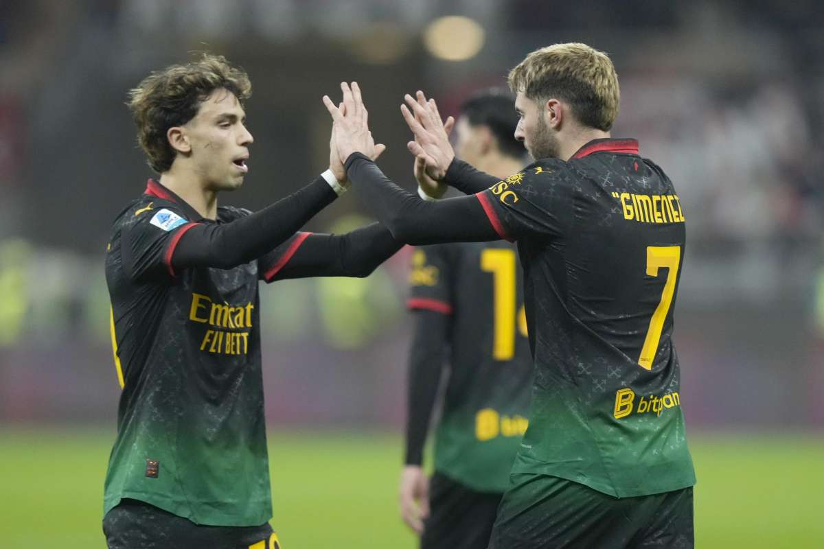 Joao Felix e Gimenez esultano